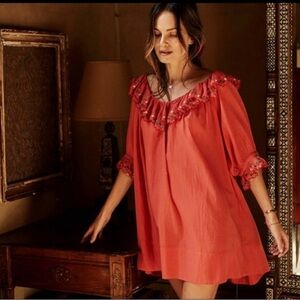 Doen “Chateau” nightgown, red strawberry🍓